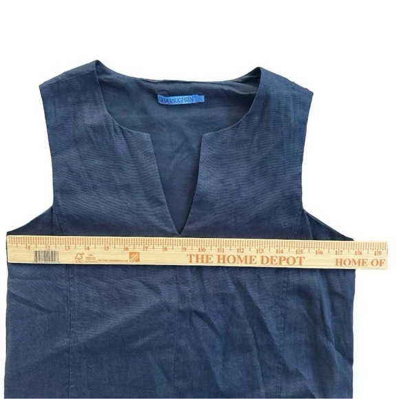 J. McLaughlin Split Round Neck
Blue Linen Dress Size Small - Picture 8 of 10